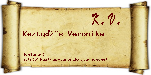 Keztyüs Veronika névjegykártya